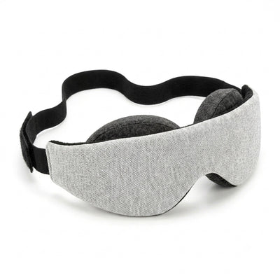 Masque de sommeil Nox vu de trois quarts, coques 3D et sangle réglable